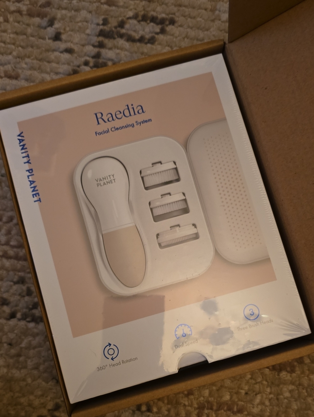 Vanity Planet Raedia Facial Cleansing System — White/Beige